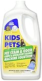 KIDS ‘N’ PETS - Pet Stain & Odor - Carpet & Upholstery Cleaner Machine Solution – 64 oz | Professional Strength Formula Deeply Cleans Carpet & Upholstery | Non-Toxic & Child Safe