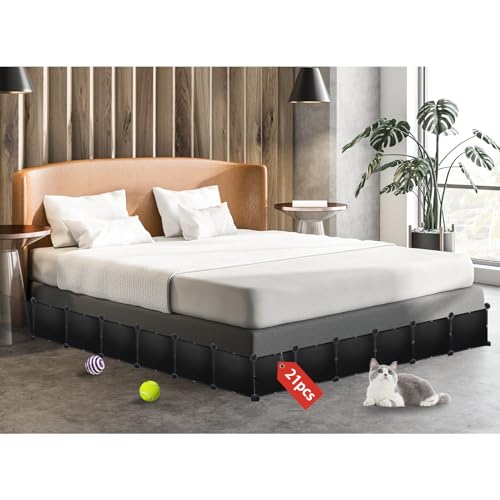 Professional Under Bed Blocker for Pets, 11.8" Height 248" Length in Total, Multi-Purpose Under Bed Blockers, Underbed Blocker for Pets Fit Queen, King Bed 3 Sides by LEICHTEN - Used condition - US$61.61