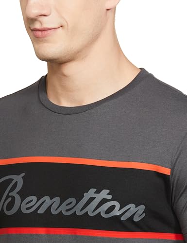 Image of United Colors of Benetton Men's Cotton Solid Regular Fit T-Shirt