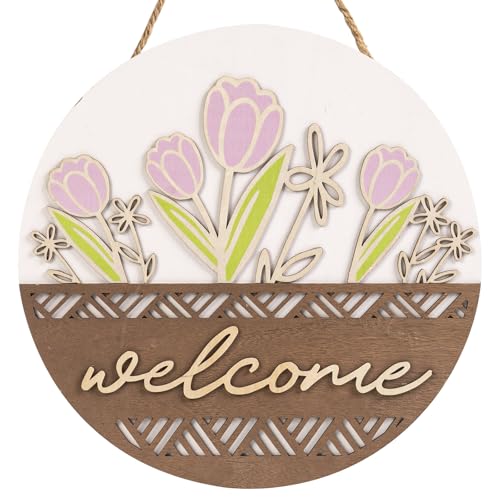 pechpell 3D Spring Welcome Sign