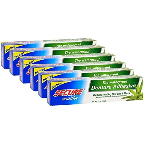 Secure Denture Bonding Adhesive, Zinc, 1 Ounce Cover