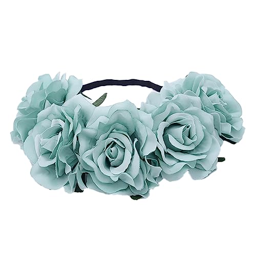SJTJSPX Couronne de Fleurs Bandeau de Fleurs Femme Fille Coiffe de Guirlande Fleur Bandeau Cheveux Mariage en Ruban Elastique Mariée Accessoires Cheveux Serre-tête Photographie Voyage Halloween