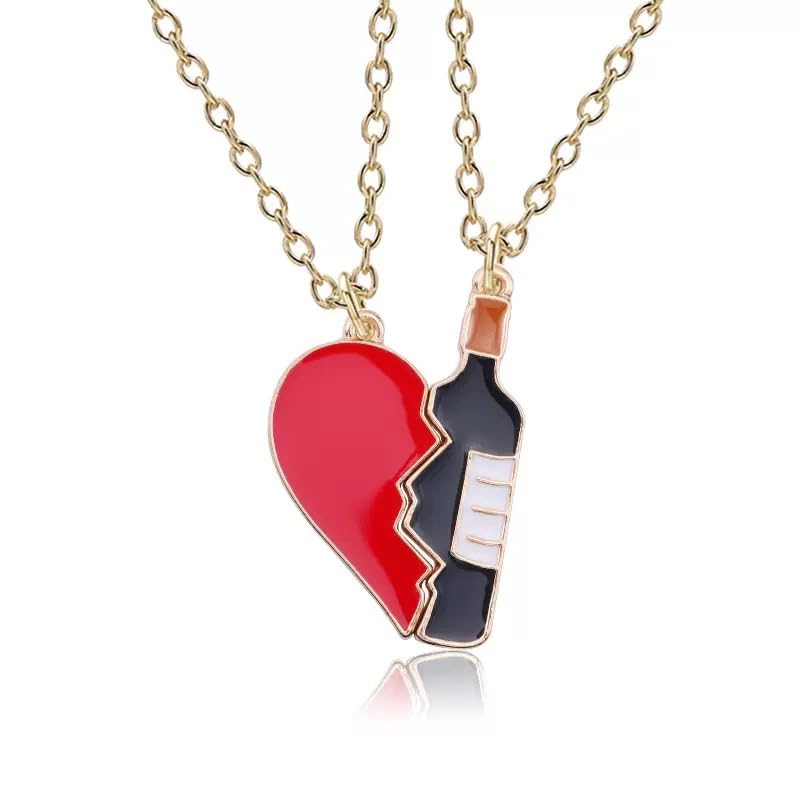 Collier couple puzzle idée cadeau anniversaire en acier inoxydable durable