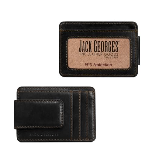 Jack Georges Voyager Magnetic Money Clip #7308 (Black)