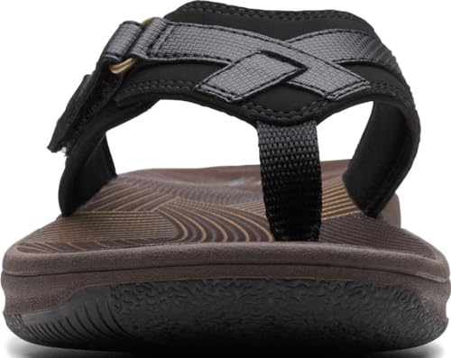 Image of Clarks Womens Breeze Sea Flip-Flop Sandals - Comfortable Flip Flop with Adjustable Hook and Arch Support - Casual Summer Wearing Cloudsteppers for Everyday