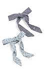Loeffler Randall Women's Hair Ribbon Set, Indigo Floral/Blue, One Size