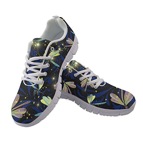Chaussures de course pour homme au motif imprimé floral Libellule idéal pour le jogging outdoor