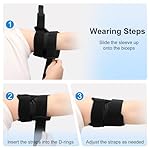 supregear Bicep Tendonitis Brace Compression Sleeve Support, Comfortable Upper Arm Tricep & Bicep Support Brace for Pain Relief, Muscle Strains and Inflammation (Black, M) - Image 3