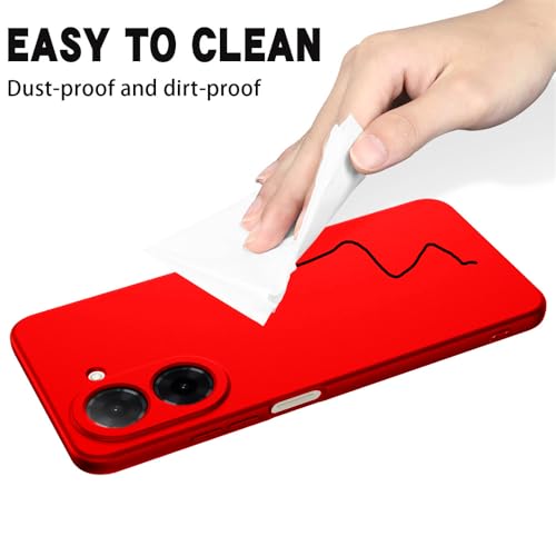 Image of Back Cover for Poco C71 4G / Mi Redmi A5 4G | Full Camera Protection | Premium Liquid Silicon Case | Flexible Bumper Case for Poco C71 4G / Mi Redmi A5 4G (Red)