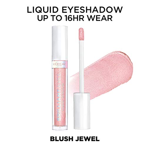 L'Oreal Paris Brilliant Eyes Shimmer Liquid Eye Shadow, Longwearing Lasting Shimmer, Crease Resistant, Flake-Proof, Precision Applicator, Quick Dry, Non-Greasy, Blush Jewel, 0.1 oz. - image 3