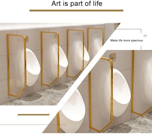 Urinal Partition, Wall-Mounted Urinal Privacy Screen, Men's Urinal Partition Protection Screen Divider Partition,Stainless Steel e, for Public Space/Hotel (Color : A, Size : 120x40