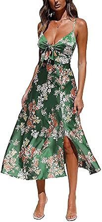 satin tie-front slit slip