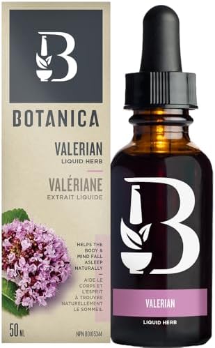Botanica Valerian Liquid Herb Extract Tincture, Supports Calmness & Relaxation For Better Sleep, Natural Herb Extract Remedy, Non-GMO, Vegan, Gluten Free, 50mL