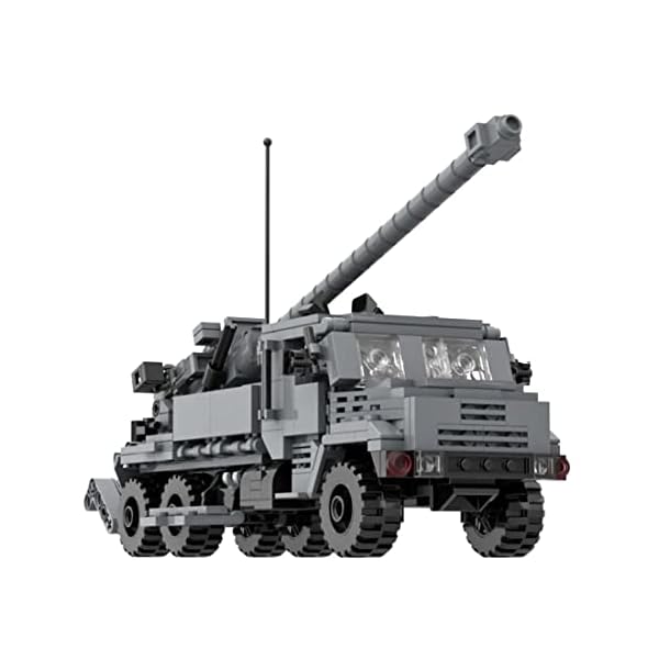 TRCS Technik Militär Panzer Bausteine, 556 Teile Militärfahrzeug Panzer Modellbausatz, Caesar Waffenwagen Klemmbausteine… – Bild 3