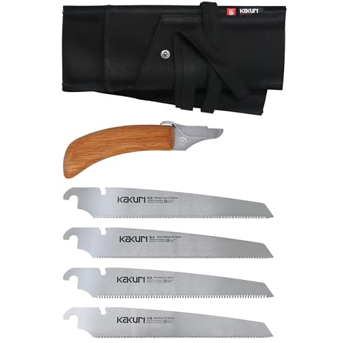 KAKURI Professional Japanese Saw Set, Multi-Purpose Pull Saw Kit with Bag