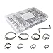 Fascette Stringitubo,101 pezzi Set di Fascette Atringitubo,304 Acciaio Inox Worm Regolabile Tubo Morsetto Collare di Serraggio Fascetta,per lavatrice,tubo di scarico,tubo giardino
