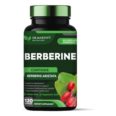 Potent 1200mg Berberine Supplement | 120 Capsules | Berberine HCL For Glucose Metabolism | Supports Healthy Weight Management, Healthy Immune System | Improves Cardiovascular & Gastrointestinal Health Cover