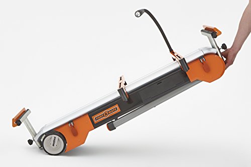 Folding Miter Saw Stand with Wheels Portamate PM-7500. Portable Power Tool Stand with Wheels, LED Light, Quick Tool Mounts and 4 Outlet 110V Power Strip.