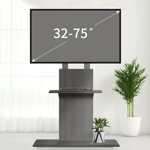 Soporte móvil ajustable para TV con ruedas y bandeja miniatura 5