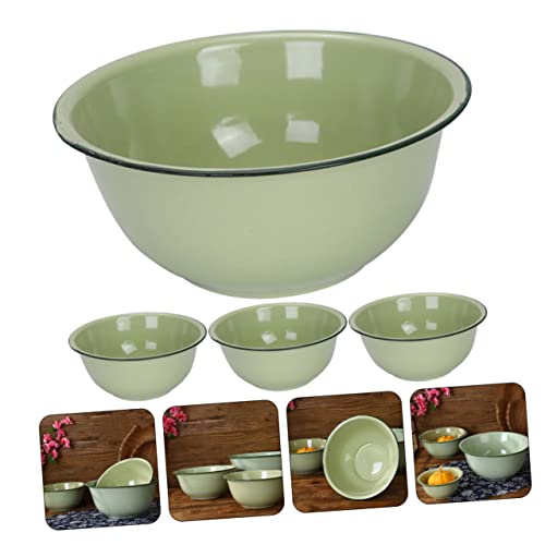 4 piezas tazones esmaltados multiusos para cocina miniatura 5