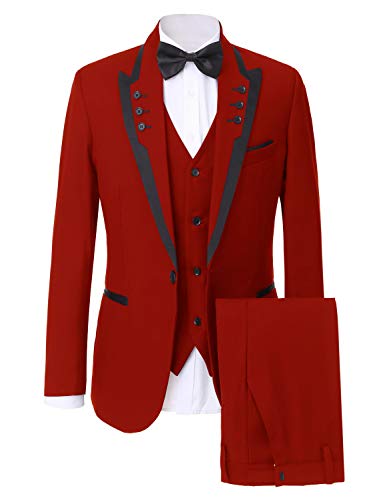 Costumes de mariage pour hommes coupe slim chic avec gilet Frank
