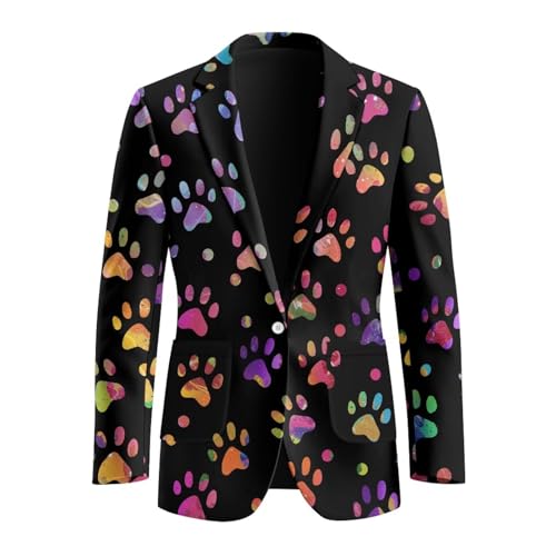 XYZCANDO Men's Blazer One Button Notched Lapel Sport Coats for Men Classic Long-Sleeve Men's Dress Fit Business Casual Men4