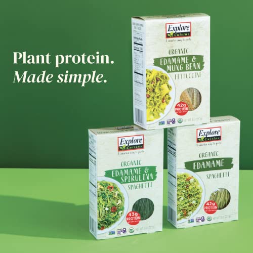 Explore Cuisine Organic Edamame & Mung Bean Fettuccine 8 Oz EasytoMake Pasta High In