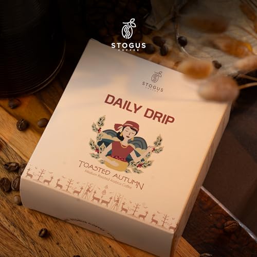 Image of STOGUS Coffee | Toasted Autumn | Arabica Coffee Bags | Pack of 5 (11g x 5) | Medium Roast | Caramel, Almond & Grapefruit Notes