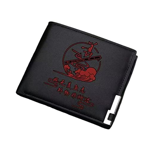 The Untamed Chen Qing Ling Pu Leather Wallet,Mo Dao Zu Shi Men's Anime Gift ID Card Holder Card Cases Money Organizers