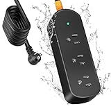 Outdoor Surge Protector Power Strip Weatherproof, 3 FT Extension Cord Outdoor Power Strip Waterproof with 3 AC Outlets, 1625W Overload Protection, Shockproof - for Camping, Home, Dorm, Office