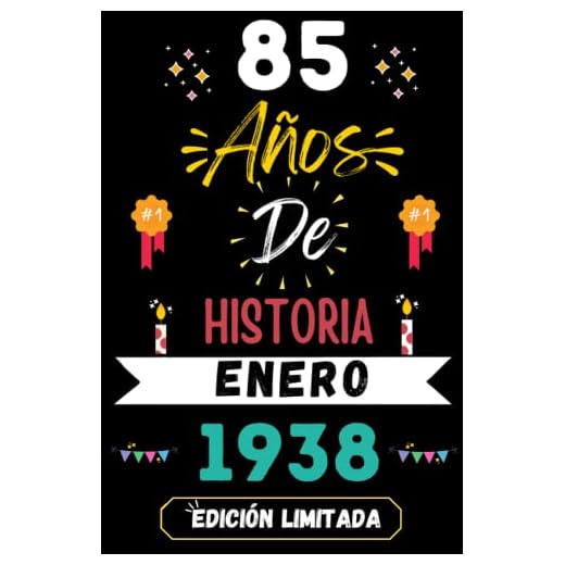 CUADERNO, 85 AÑOS DE HISTORIA ENERO 1938 EDICIÓN LIMITADA: Regalo de 85 cumpleaños para mujeres y hombres, ideas de 85 cumpleaños... un cumpleaños... ... regalo de 85 cumpleaños para él/ella.