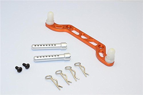 Image of GPM HPI Crawler King Aluminum Front Body Mount With Delrin Posts - 1Pc Set Orange