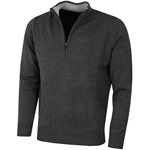 DKNY Mens Chunky Knit Quarter Zip Sweater Cover