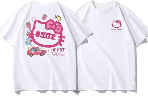 Amazon ハローキティ ｔシャツ ティーシャツ カットソー 半袖 おしゃれ 春夏 服 Tシャツ メンズ レディース ビッグシルエット オーバーサイズ ストリート系 ブランド ユニセックス かわいい おしゃれ ホワイト Xl Tシャツ カットソー 通販