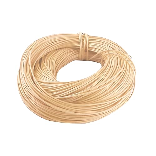 Peddigrohr, 2,5 mm Runder Kunststoff-Rattan 500g, Rattan Peddigrohr, Massives rundes Rattan für Reparatur, Stuhl, Tisch, Aufbewahrungskorb, Weben, Kunsthandwerk (Beige)