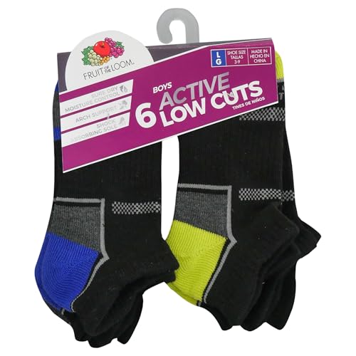 Fruit of the Loom Boys' Everyday Active Low Cut Socks (12 Pack)3