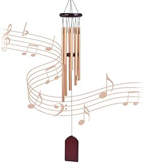 Wind Chimes Outdoor, 8 Aluminum Alloy Tubes Wind Chimes for Garden Patio Backyard Home Decor(Golden)