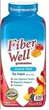 Fiber Well Sugar Free Gummies Supplement, Peach, Strawberry and Beries Flavored (1 Count, Sugar Free)