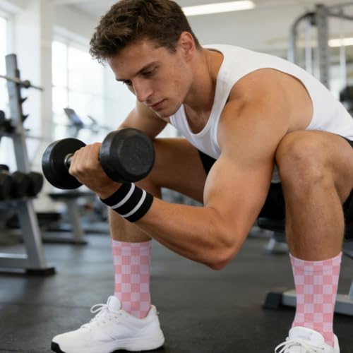 Image of Checkered Socks, Cute Socks for Women for Travel, Running, Daily