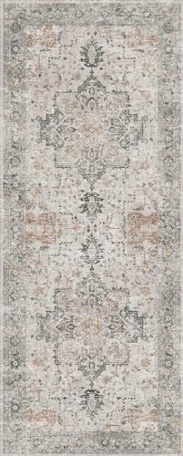 Image of Printed Cotton Carpet for Living Room Size 2x8 feet | Anti-Slip Floor Rug | Washable & Durable | Modern Design Home Decor Color- taqpe