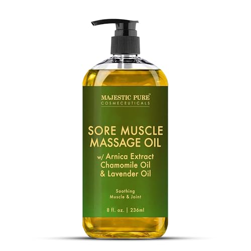 image for MAJESTIC PURE Arnica Sore Muscle Massage Oil for Massage Therapy - Ref
