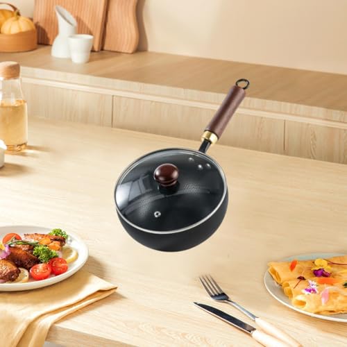 Wok con mango de madera y fondo plano de hierro miniatura 4