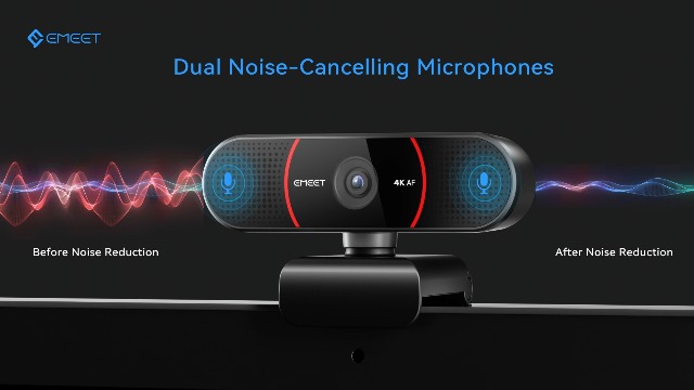 EMEET C960 4K Webcam for PC, 4K UHD Sony Sensor, PDAF Auto Focus