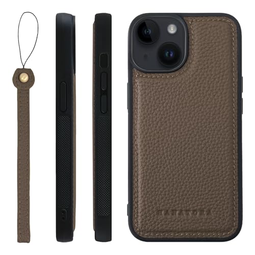 HANATORA for iPhone 14 �P�[�X �{�v �ϏՌ� �o���p�[�^ �X�}�z�P�[�X �X�}�z �X�g���b�v �t�� �V�������N���U�[ �M�t�g �g�[�v SPGGZ-14-Taupe
