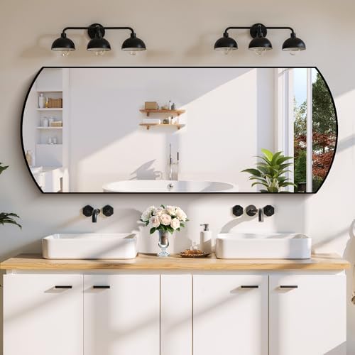 COFENY 24x60 Oval Black Wall Mirror