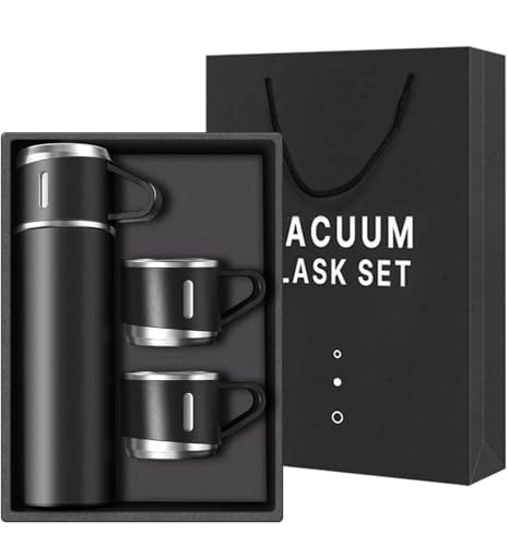 Stainless Steel Vacuum Flask Gift Set, 15oz Insulated Bottle with ...