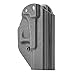 MFT Holsters Inside Waistband Holster, Ambidextrous, Fits Glock 19 23, Kydex, Includes 1.5 Belt Attachement, Black Finish, One Size, HGL19AIWBA-BL