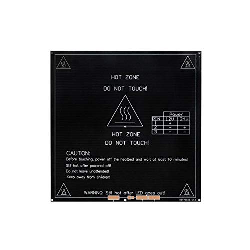 Lysee 3D Printer Parts & Accessories - Heated Bed Parts Hotbed Aluminum Plate PCB Board for 3D Printer QJY99 - (Size: Red 214x314x2.0mm)