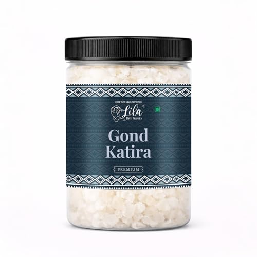 LILA DRY FRUITS Gond Katira 400 gms Natural Edible Gum | Premium Tragacanth Gum Best for Summer Recipes and Drinks | Soak & Use for Desserts Falooda Traditional Recipe Perfect for Gifting