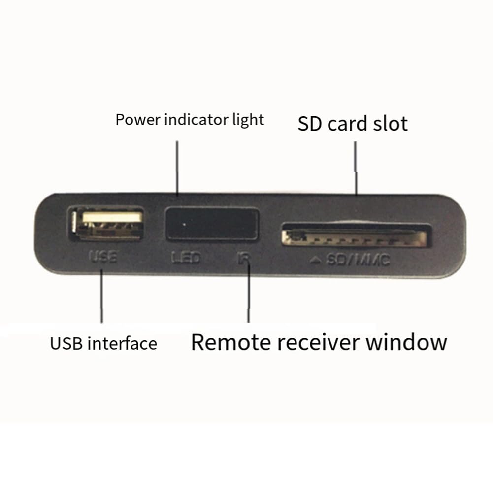 Reproductor Multimedia Full HD 1080P con Reproductor de Vídeo Multimedia, Compatible con para, AV, USB, SD/MMC, MKV, 264, Enchufe Europeo.